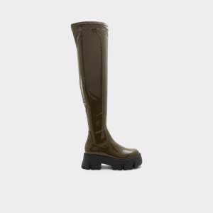 Botas Altas Aldo Grandmode Over-the-knee - Lug Sole Kaki | 28RNPJDWV