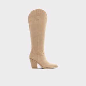 Botas Altas Aldo Nevada Western Knee-hign Beige | 72KXRDLZO