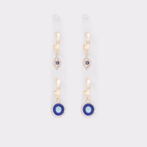 Pendientes Aldo Linthorst Hoop Azules | 76HEMPWGC