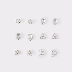 Pendientes Aldo Oleratha Stud Plateados Multicolor | 70LDUHEWA