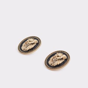 Pendientes Aldo Wigolla Button Negros Dorados Multicolor | 12WRDXZMT