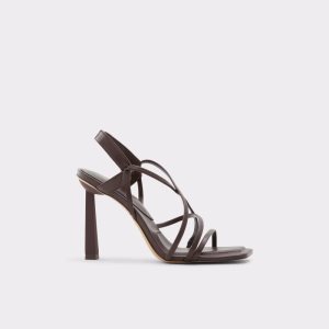 Sandalias Aldo Amilia Tiras High Sandal Marrom Oscuro | 08HXFITGR