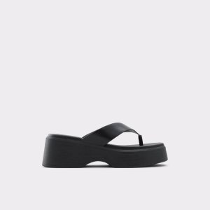 Sandalias Aldo Delphy Tanga Wedge Sandal - Flatform Negros | 26DXAYHOR