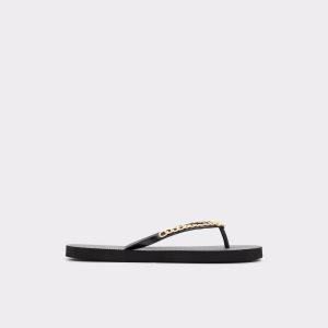 Sandalias Aldo Enaldar Planos Sandal Negros Dorados Multicolor | 47RZAWOIH