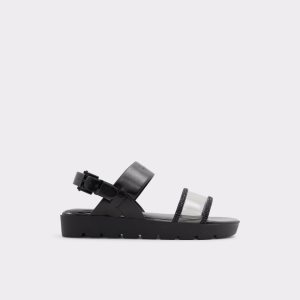 Sandalias Aldo Hailey Planos Sandal - Lug Sole Negros | 47RQFXCPE