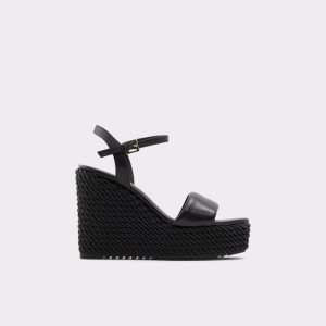 Sandalias Aldo Jeigh Wedge Sandal - Wedge Negros | 38UJXCKPI