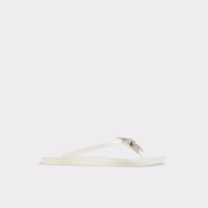 Sandalias Aldo Kahala Planos Sandal Blancos | 05ECSJFRG