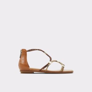 Sandalias Aldo Oceriwenflex Tiras Planos Sandal Marrom Multicolor | 14CGIEJTS