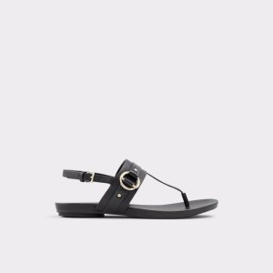 Sandalias Aldo Pandra Tanga Sandal Negros | 16UMXSOIP