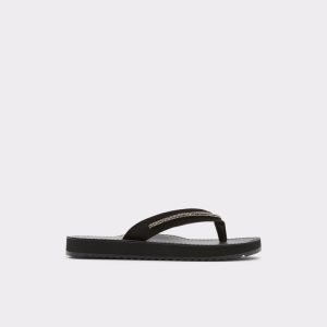 Sandalias Aldo Polo Flip Flops Negros | 30RWLKTJQ