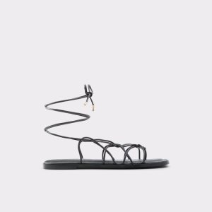 Sandalias Aldo Posey Tiras Planos Sandal Negros | 15WHGBNOZ