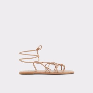 Sandalias Aldo Posey Tiras Planos Sandal Beige | 48CXRFSKB