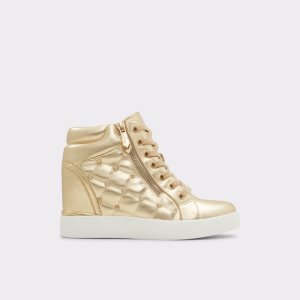 Tenis Aldo Ailannah High Top - Wedge Dorados | 43SYFNXEV