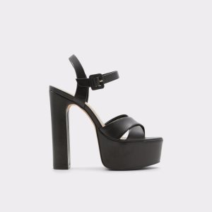 Zapatos Plataforma Aldo Camelia Correa Tacón Sandal - Plateforme Negros | 25NOLVIYQ