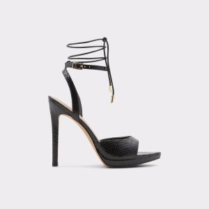 Zapatos Plataforma Aldo Docilla Tiras Tacón Sandal - Stiletto Negros | 73FXBJIWC