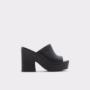 Zapatos Plataforma Aldo Ellara High Chanclas Sandal - Negros | 50ONLJCBY