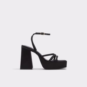 Zapatos Plataforma Aldo Landabriver Tiras Tacón Sandal - Plateforme Negros | 58BWIHOGE