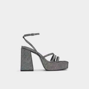 Zapatos Plataforma Aldo Landabriver Tiras Tacón Sandal - Flatform Plateados | 92NGUJWBR