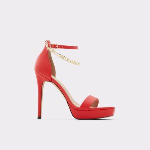 Zapatos Plataforma Aldo Scarlettchain High Sandal - Stiletto Rojos | 17LXCNJRM