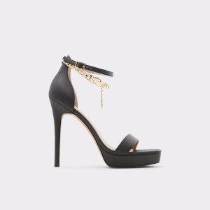 Zapatos Plataforma Aldo Scarlettchain Tacón Sandal - Stiletto Negros | 12JMZNIFT