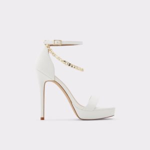 Zapatos Plataforma Aldo Scarlettchain Tacón Sandal - Stiletto Blancos | 28JVNWGAU