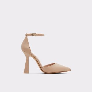 Zapatos Tacon Bloque Aldo Ardcarn Tiras Tacón Beige | 64TFIXEMS