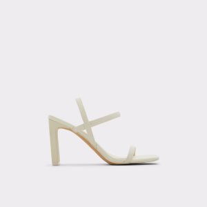 Zapatos Tacon Bloque Aldo Okurr Tiras Tacón Sandal Blancos | 28RHOZPYS