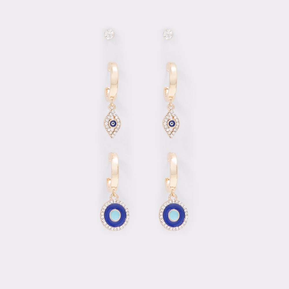 Pendientes Aldo Linthorst Hoop Azules | 76HEMPWGC