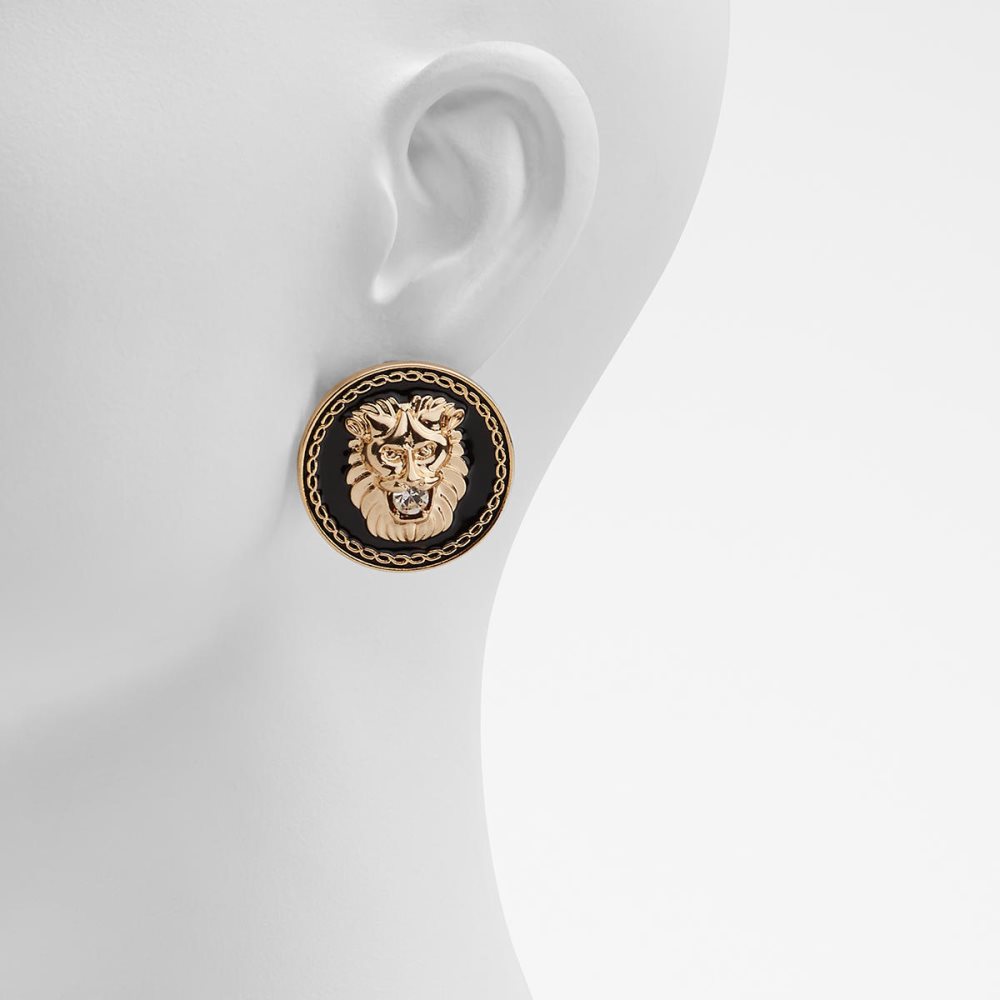 Pendientes Aldo Wigolla Button Negros Dorados Multicolor | 12WRDXZMT