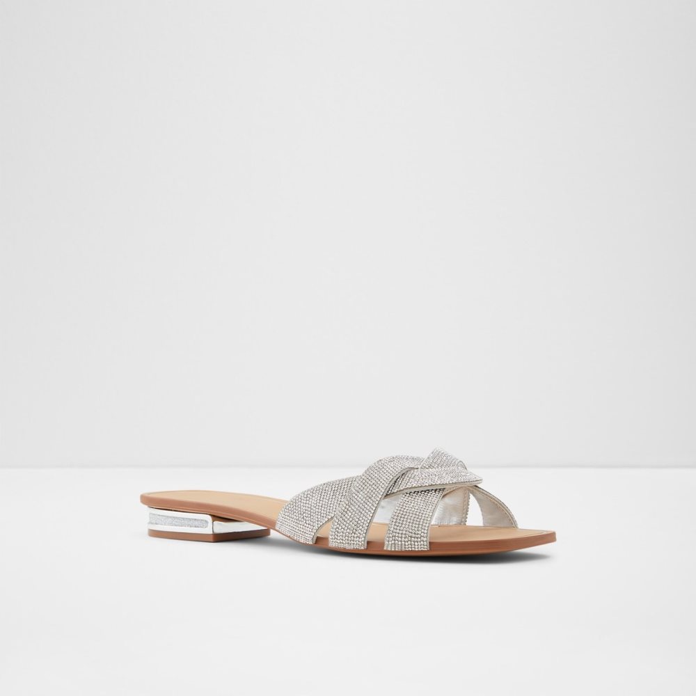 Sandalias Aldo Coredith Chanclas Sandal Plateados | 54WZOKEMJ