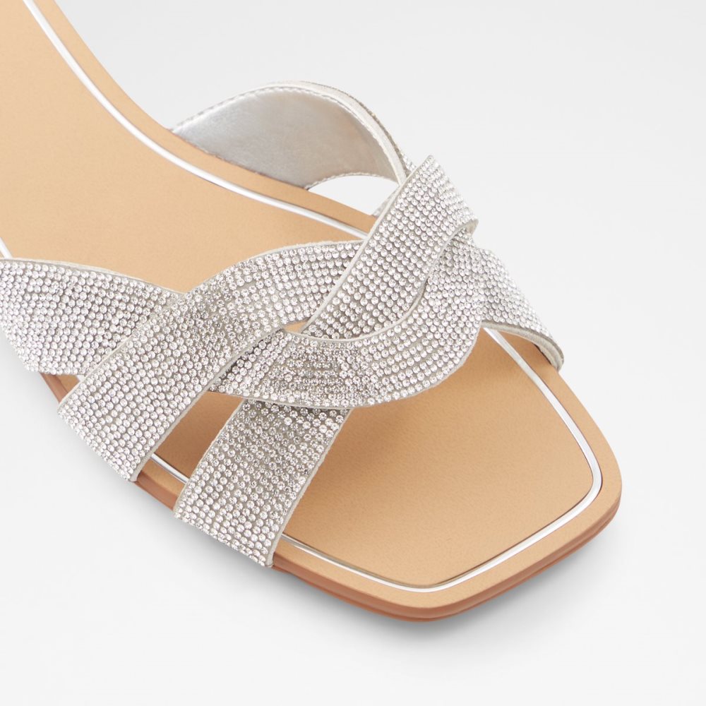 Sandalias Aldo Coredith Chanclas Sandal Plateados | 54WZOKEMJ