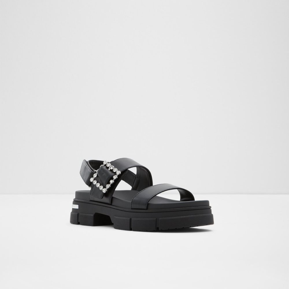 Sandalias Aldo Corinne Planos Sandal - Lug Sole Negros | 78JOSQPBN