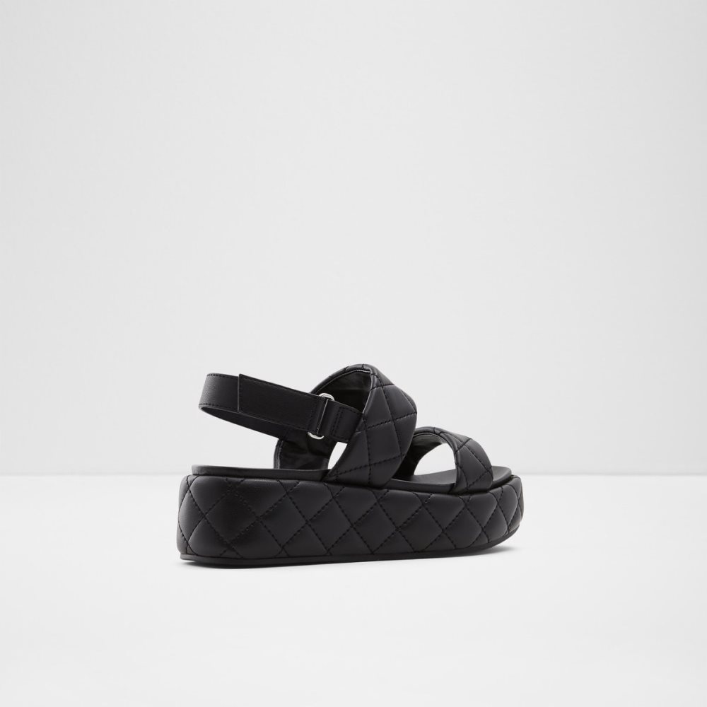 Sandalias Aldo Cossette Wedge Sandal - Flatform Negros | 47MXCJTZN