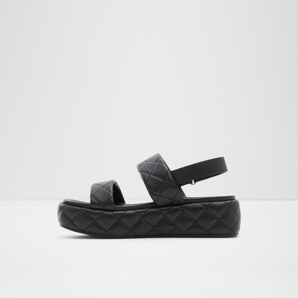 Sandalias Aldo Cossette Wedge Sandal - Flatform Negros | 47MXCJTZN