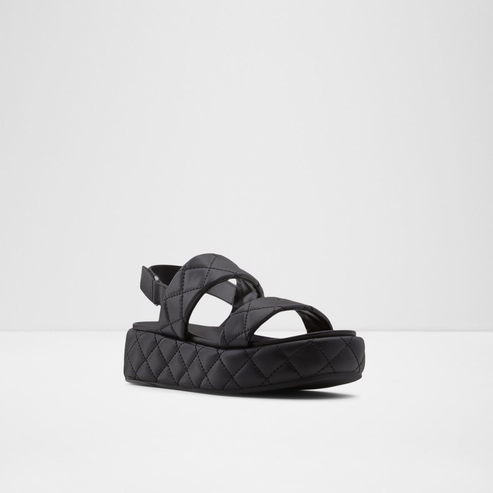 Sandalias Aldo Cossette Wedge Sandal - Flatform Negros | 47MXCJTZN