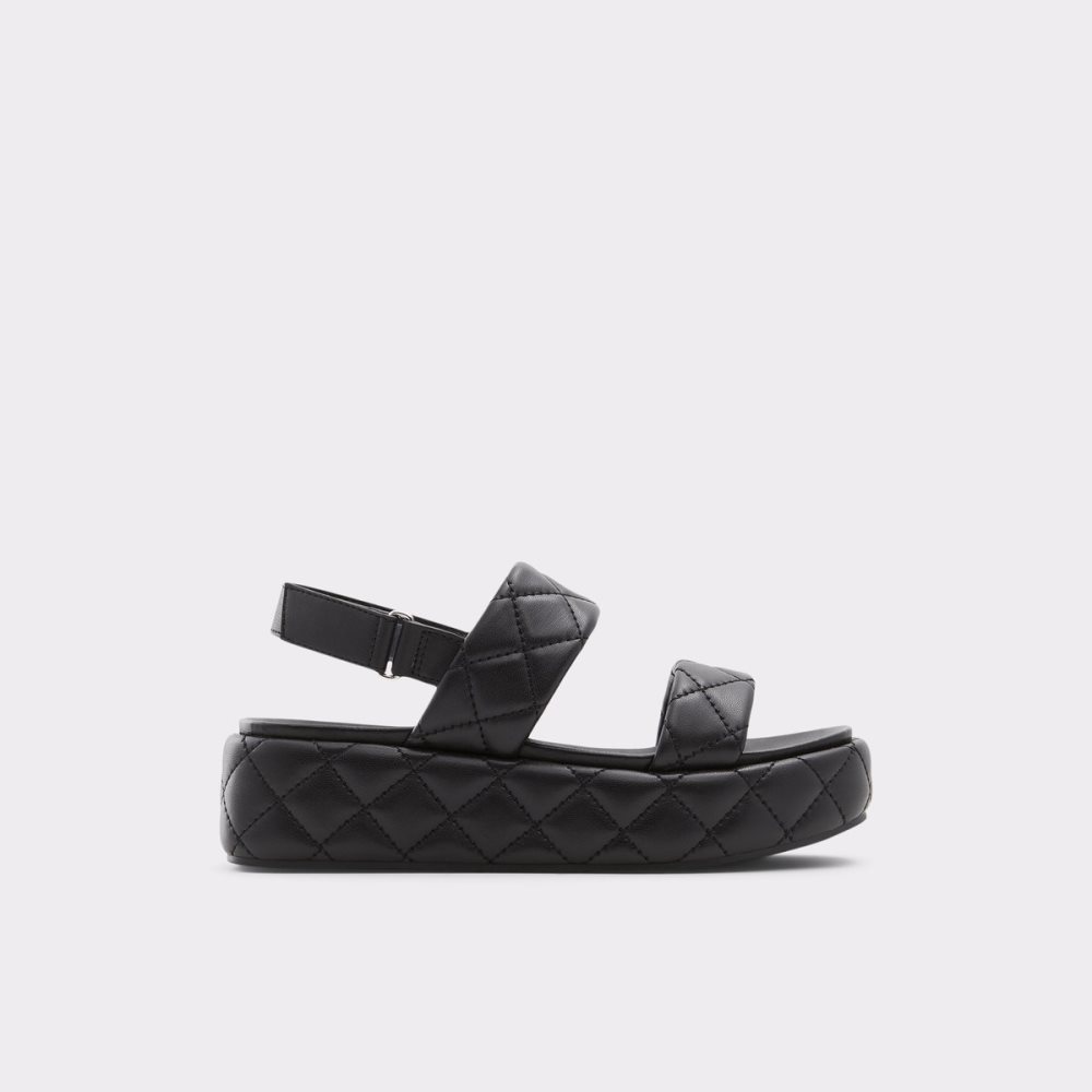 Sandalias Aldo Cossette Wedge Sandal - Flatform Negros | 47MXCJTZN