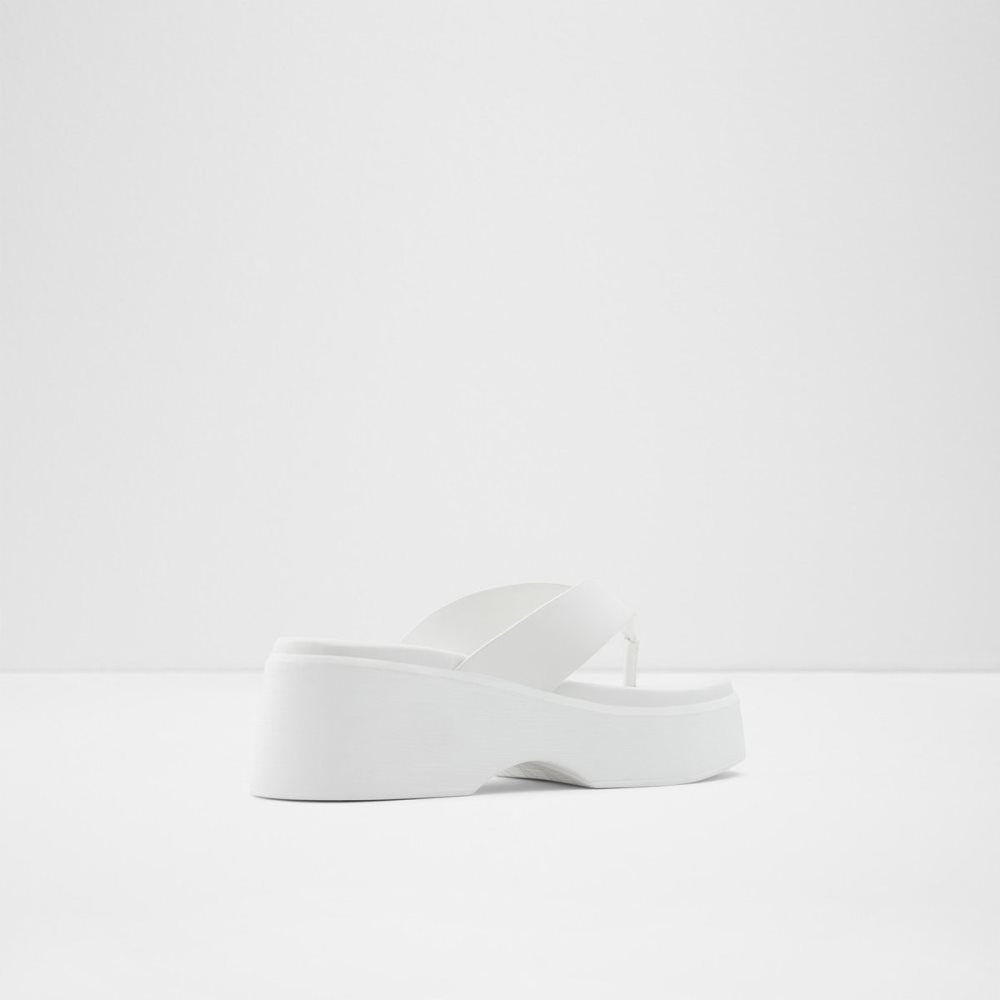 Sandalias Aldo Delphy Tanga Wedge Sandal - Flatform Blancos | 59PMDRIUK