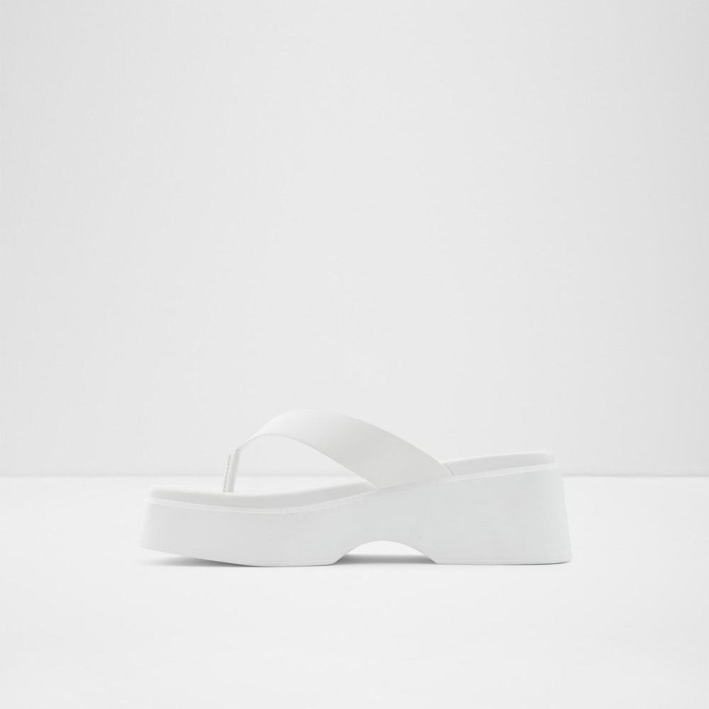 Sandalias Aldo Delphy Tanga Wedge Sandal - Flatform Blancos | 59PMDRIUK