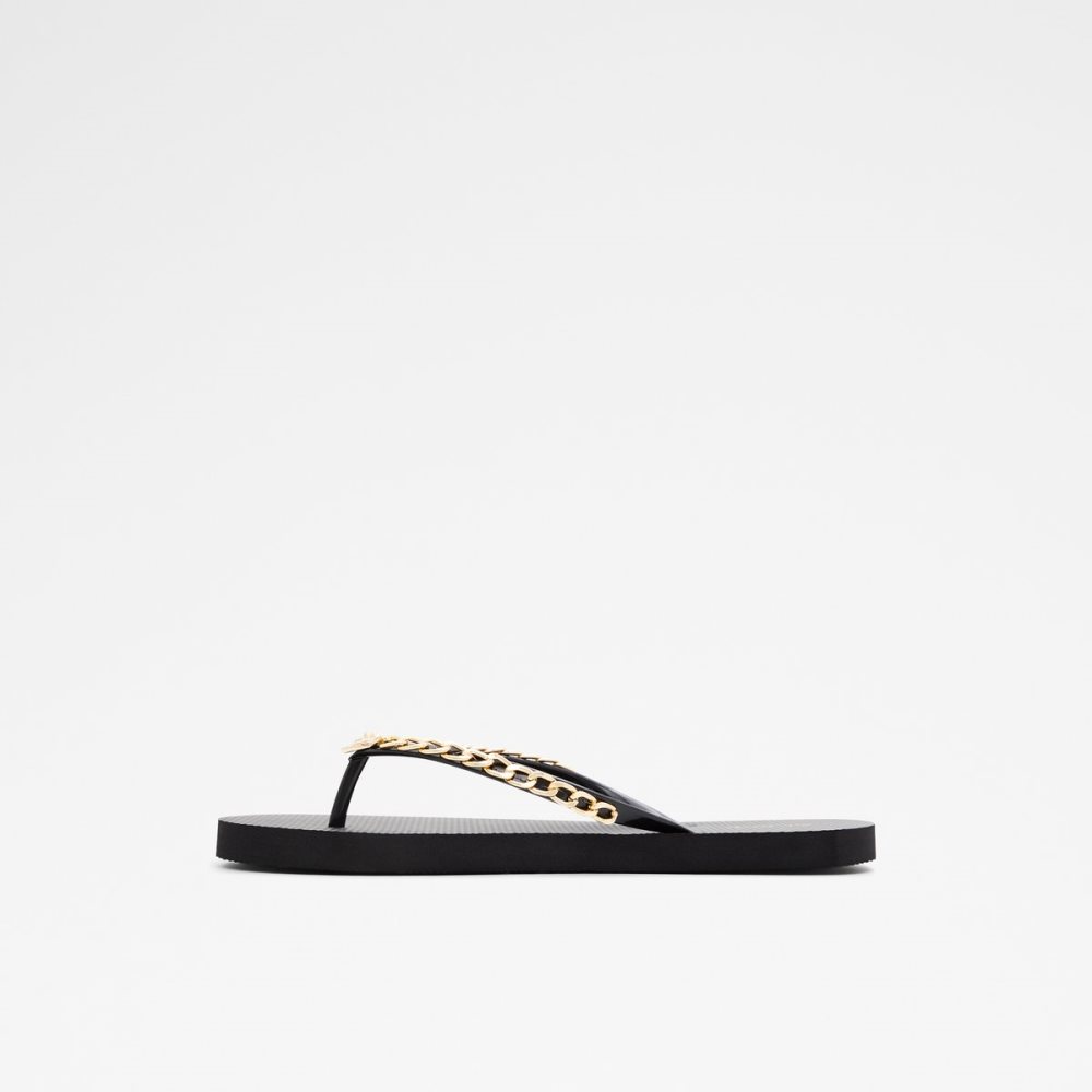 Sandalias Aldo Enaldar Planos Sandal Negros Dorados Multicolor | 47RZAWOIH