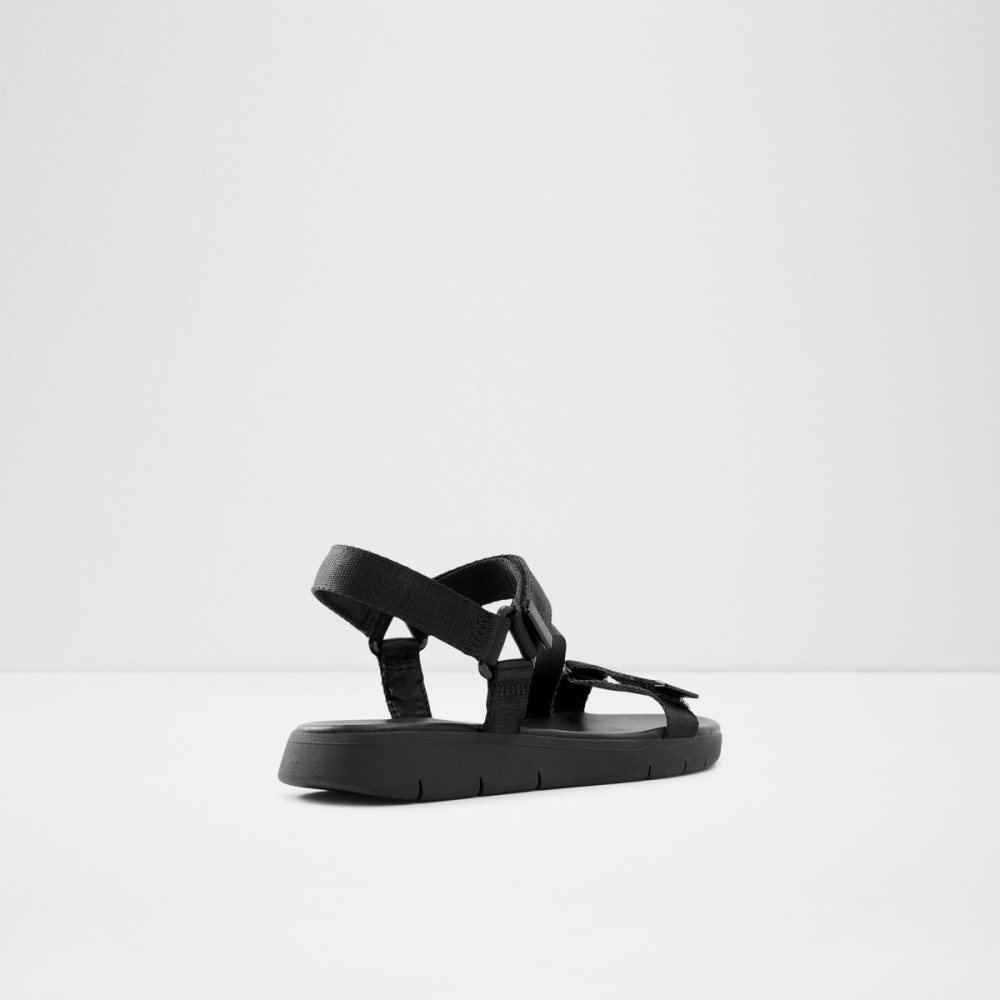 Sandalias Aldo Eoweniel Tiras Planos Sandal Negros | 07ACJVYUB