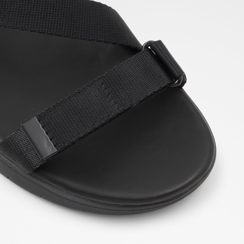 Sandalias Aldo Eoweniel Tiras Planos Sandal Negros | 07ACJVYUB