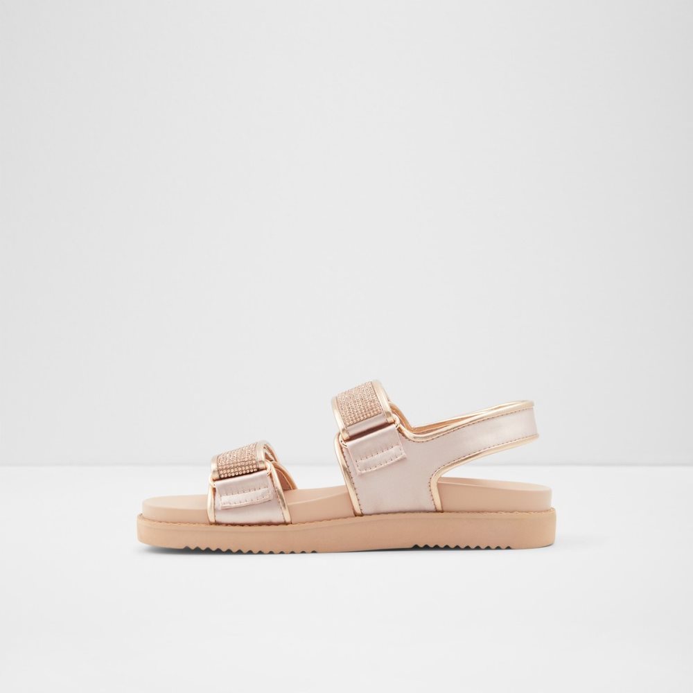 Sandalias Aldo Eowiliwia Sling Back Planos Sandal Rosas Dorados | 02GEJXVKA