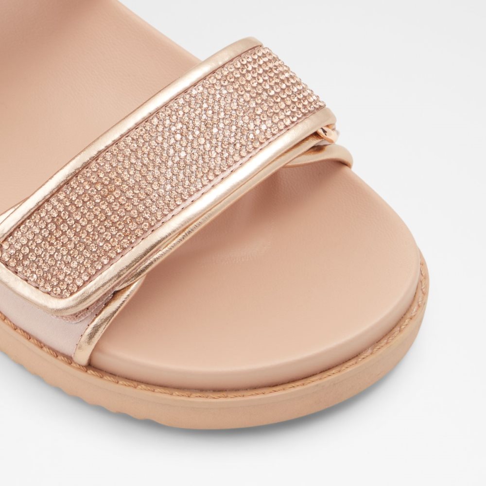 Sandalias Aldo Eowiliwia Sling Back Planos Sandal Rosas Dorados | 02GEJXVKA