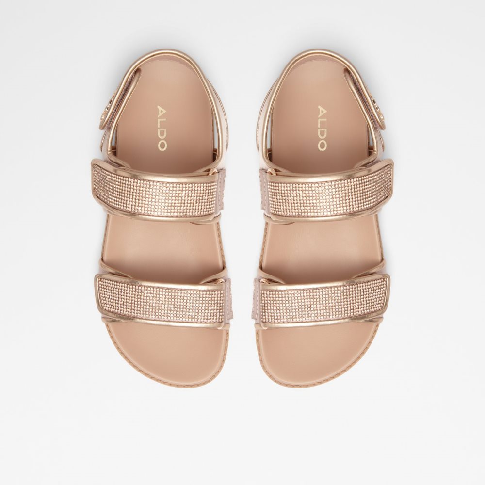 Sandalias Aldo Eowiliwia Sling Back Planos Sandal Rosas Dorados | 02GEJXVKA