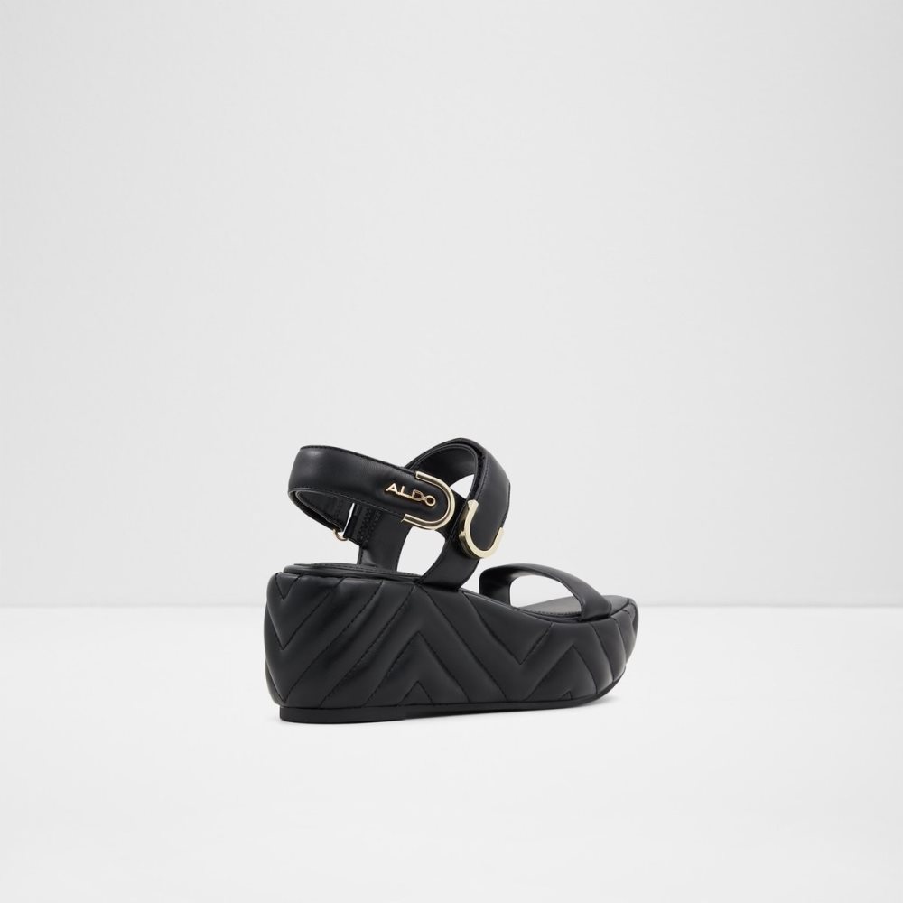 Sandalias Aldo Eroellan Wedge Sandal - Negros | 49HVGXDTQ