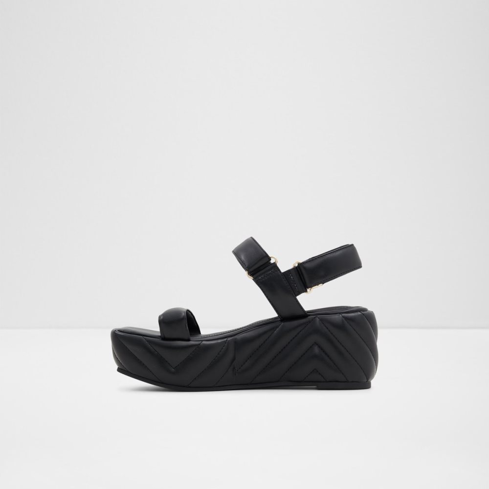 Sandalias Aldo Eroellan Wedge Sandal - Negros | 49HVGXDTQ