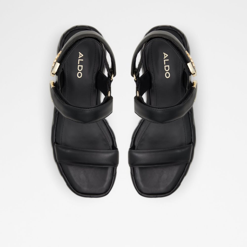 Sandalias Aldo Eroellan Wedge Sandal - Negros | 49HVGXDTQ