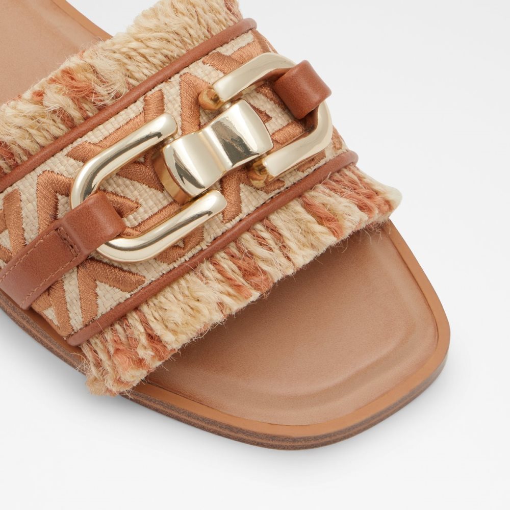 Sandalias Aldo Fringie Chanclas Sandal Marrom | 85RHYBUMZ