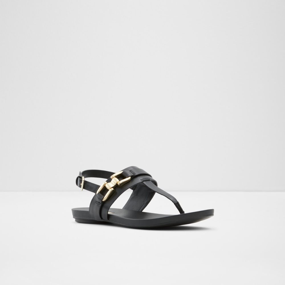 Sandalias Aldo Gannamaryn T-strap Sandal Negros | 03LDECGWF