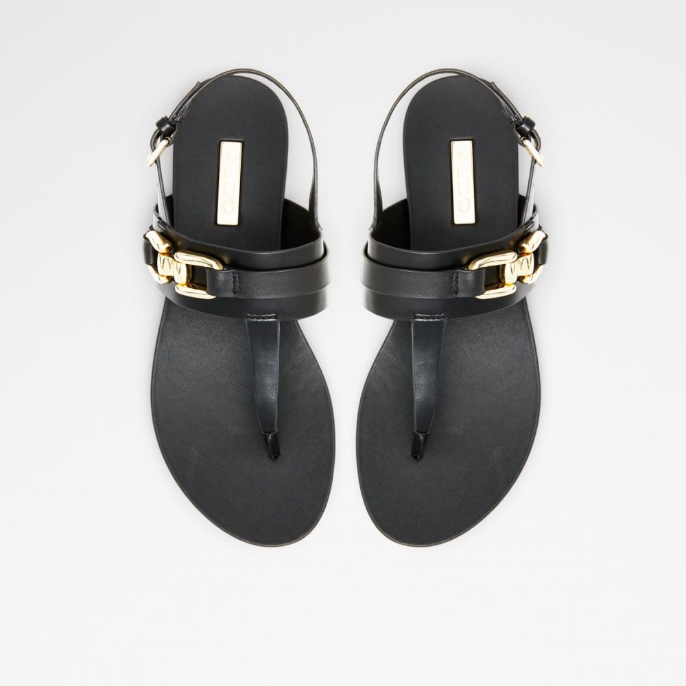 Sandalias Aldo Gannamaryn T-strap Sandal Negros | 03LDECGWF